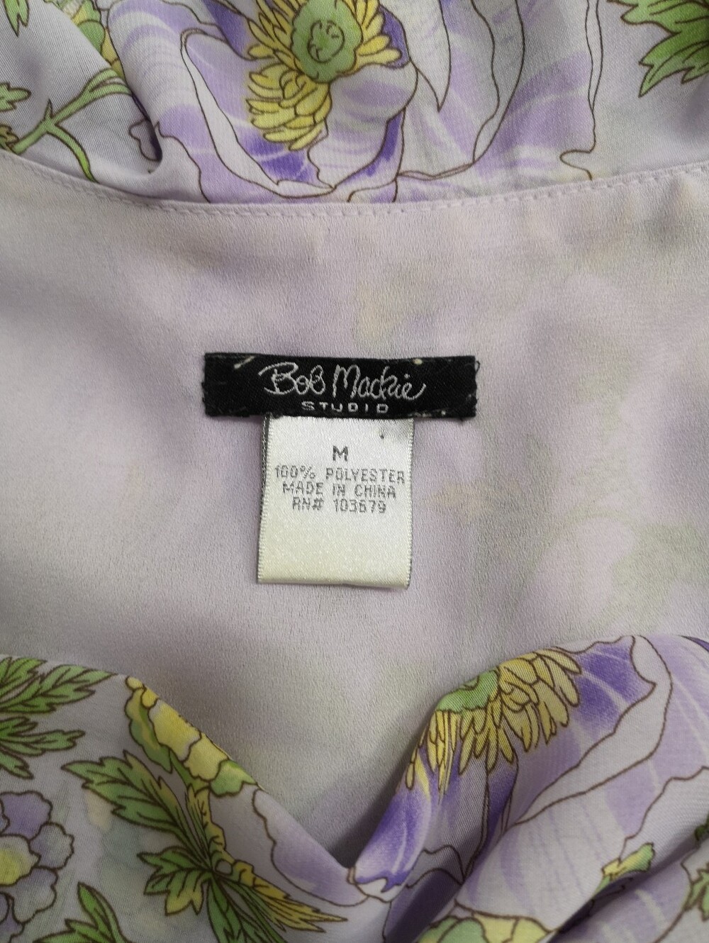 Bob Mackie Studio Floral Ruffle Blouse – Size M - Picture 2 of 9